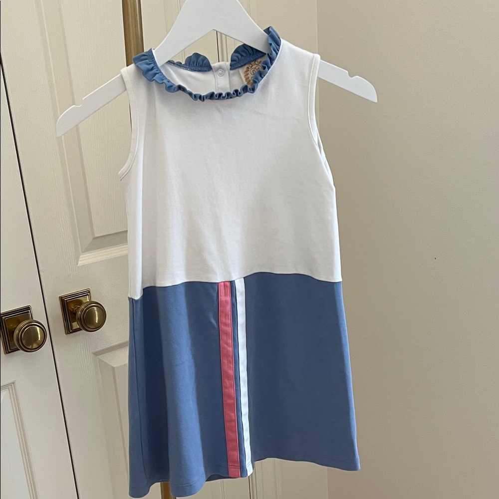 The Beaufort Bonnet Company Colorblock Tank Dress with Ruffle Collar